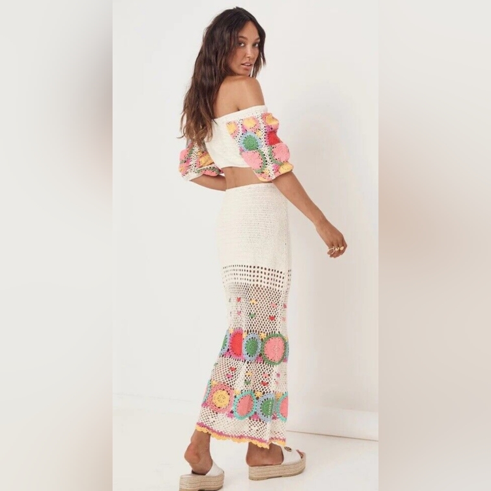 ✨ Spell & The Gypsy Collective Let the Sunshine In Crochet Top & Maxi Skirt Set - Picture 6 of 16